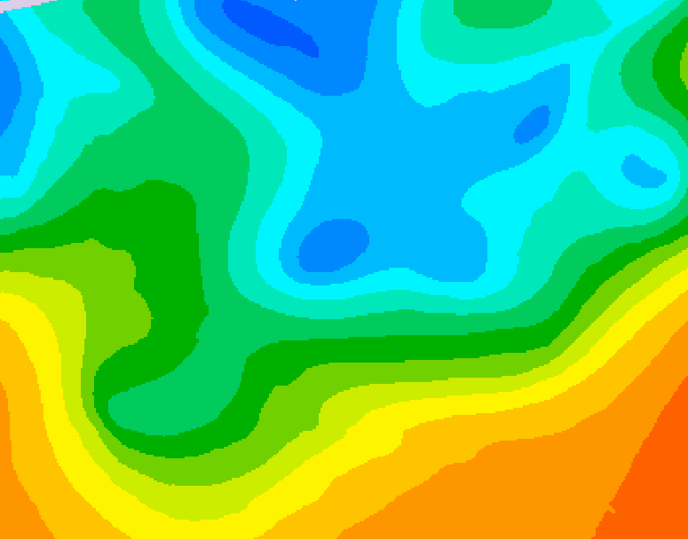 GDPS 500 millibar geopotential height 024 hour forecast chart for Canada based on 2026/05/16 1200Z data