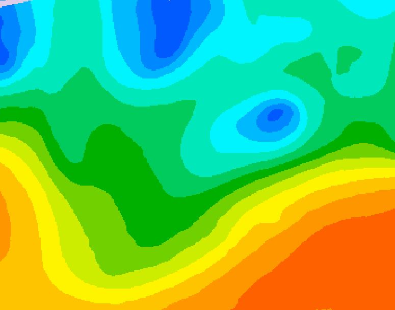 GDPS 500 millibar geopotential height 072 hour forecast chart for Canada based on 2026/05/16 1200Z data