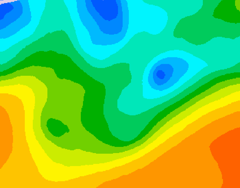 GDPS 500 millibar geopotential height 096 hour forecast chart for Canada based on 2026/05/16 1200Z data