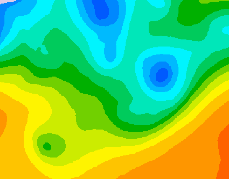 GDPS 500 millibar geopotential height 120 hour forecast chart for Canada based on 2026/05/16 1200Z data