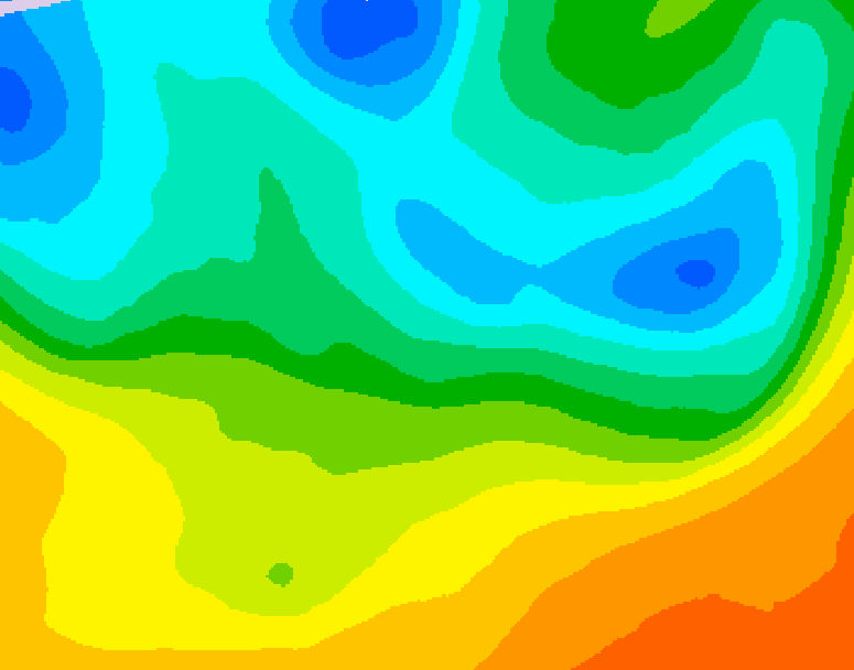 GDPS 500 millibar geopotential height 150 hour forecast chart for Canada based on 2026/05/16 1200Z data