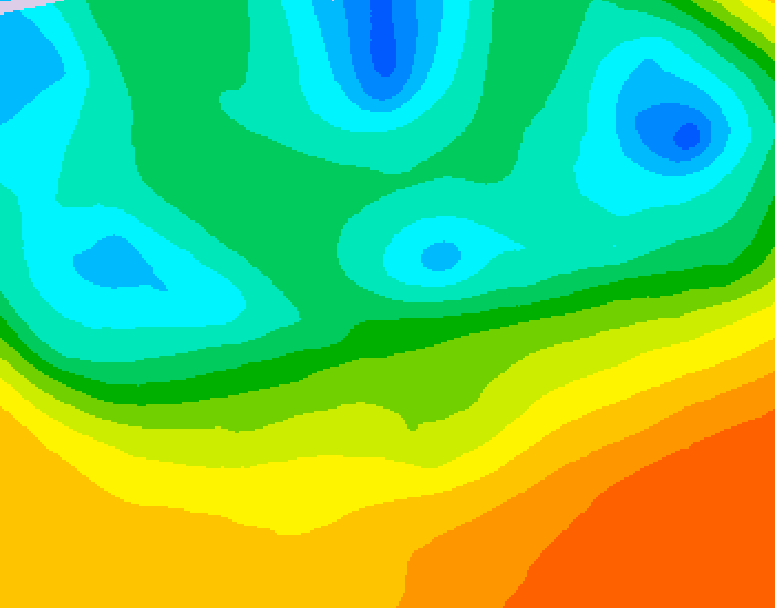 GDPS 500 millibar geopotential height 198 hour forecast chart for Canada based on 2026/05/16 1200Z data