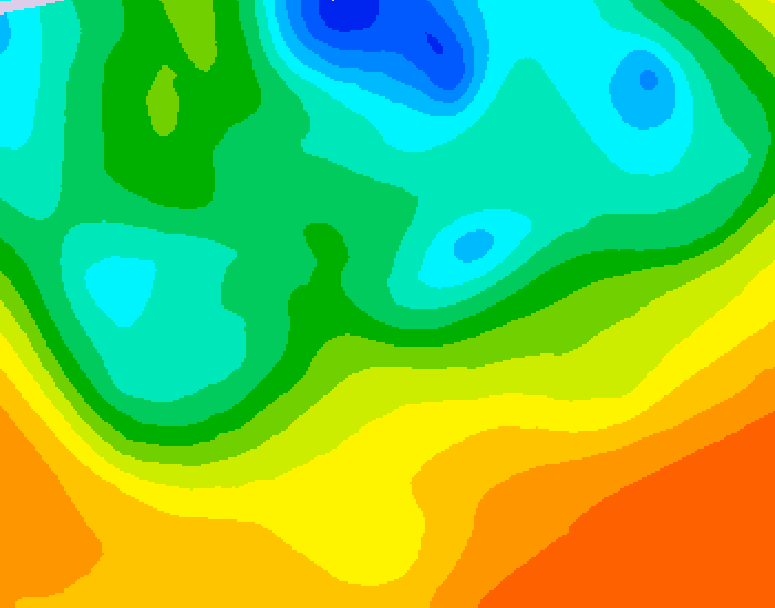 GDPS 500 millibar geopotential height 222 hour forecast chart for Canada based on 2026/05/16 1200Z data