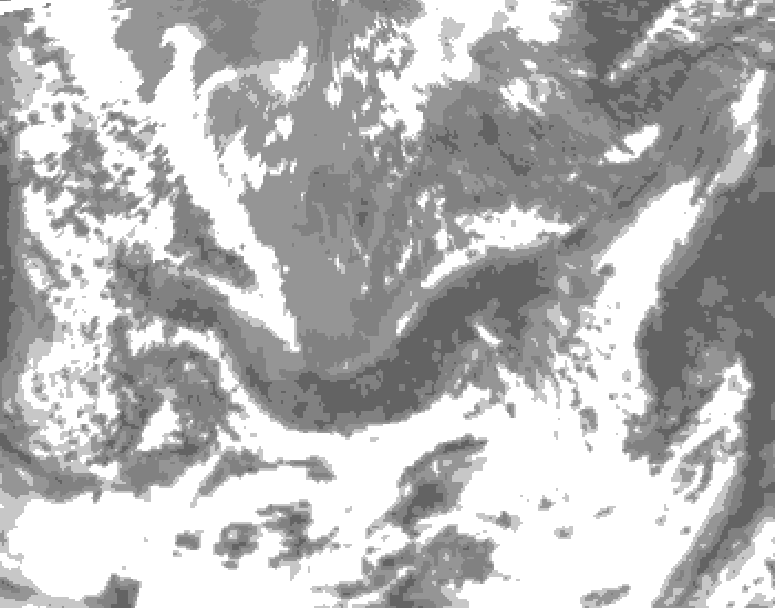 GDPS total cloud 006 hour forecast chart for Canada based on 2026/05/16 0000Z data