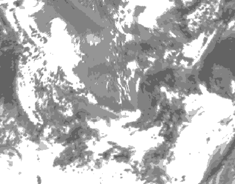 GDPS total cloud 024 hour forecast chart for Canada based on 2026/05/16 0000Z data
