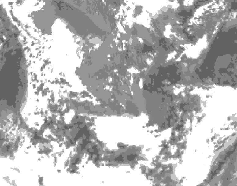 GDPS total cloud 030 hour forecast chart for Canada based on 2026/05/16 0000Z data