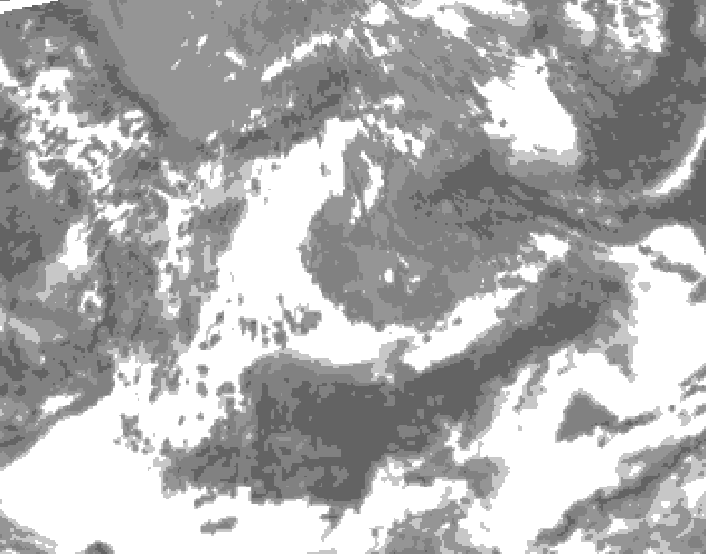 GDPS total cloud 078 hour forecast chart for Canada based on 2026/05/16 0000Z data