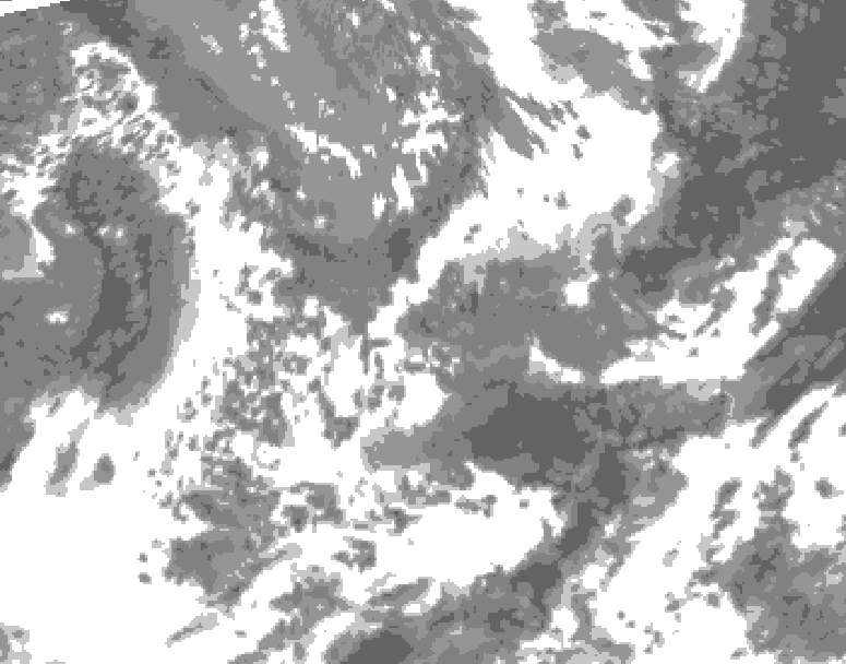 GDPS total cloud 120 hour forecast chart for Canada based on 2026/05/16 0000Z data