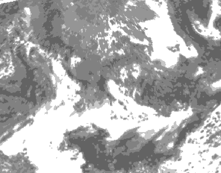 GDPS total cloud 162 hour forecast chart for Canada based on 2026/05/16 0000Z data
