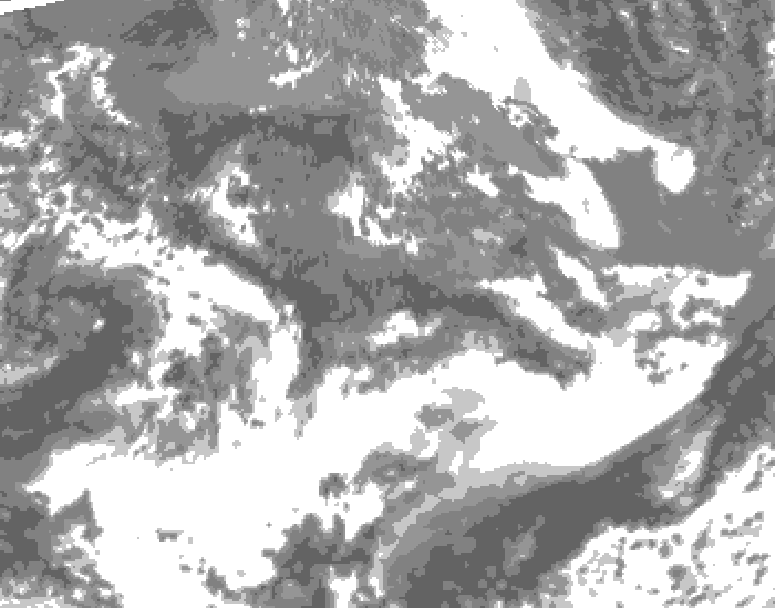 GDPS total cloud 198 hour forecast chart for Canada based on 2026/05/16 0000Z data