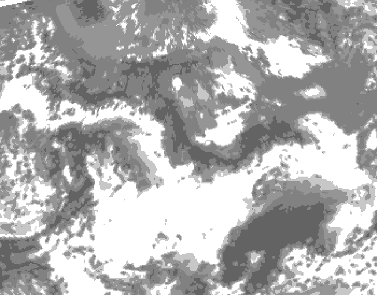 GDPS total cloud 222 hour forecast chart for Canada based on 2026/05/16 0000Z data