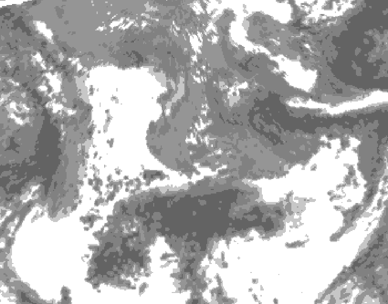 GDPS total cloud 042 hour forecast chart for Canada based on 2026/05/16 1200Z data