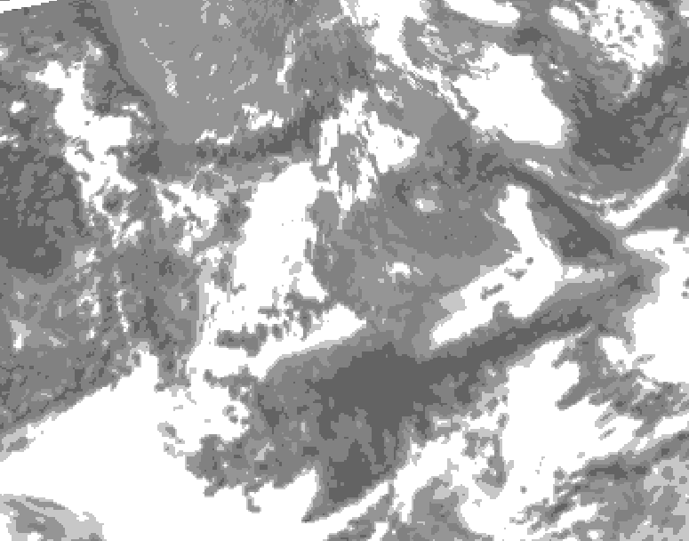 GDPS total cloud 072 hour forecast chart for Canada based on 2026/05/16 1200Z data