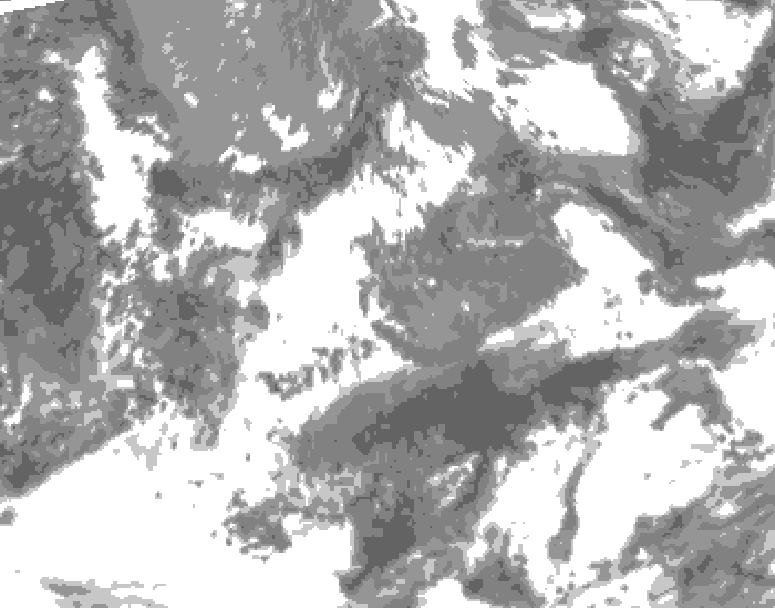 GDPS total cloud 078 hour forecast chart for Canada based on 2026/05/16 1200Z data