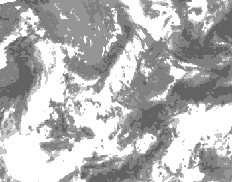 GDPS total cloud 102 hour forecast chart for Canada based on 2026/05/16 1200Z data