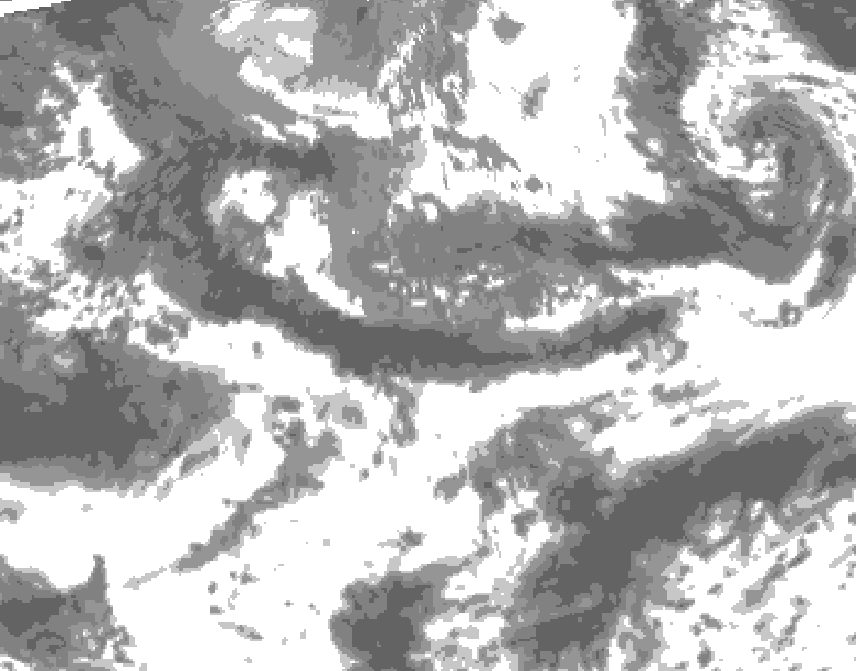 GDPS total cloud 198 hour forecast chart for Canada based on 2026/05/16 1200Z data