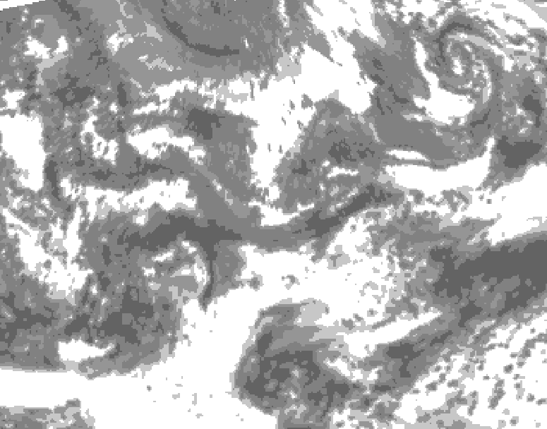 GDPS total cloud 222 hour forecast chart for Canada based on 2026/05/16 1200Z data