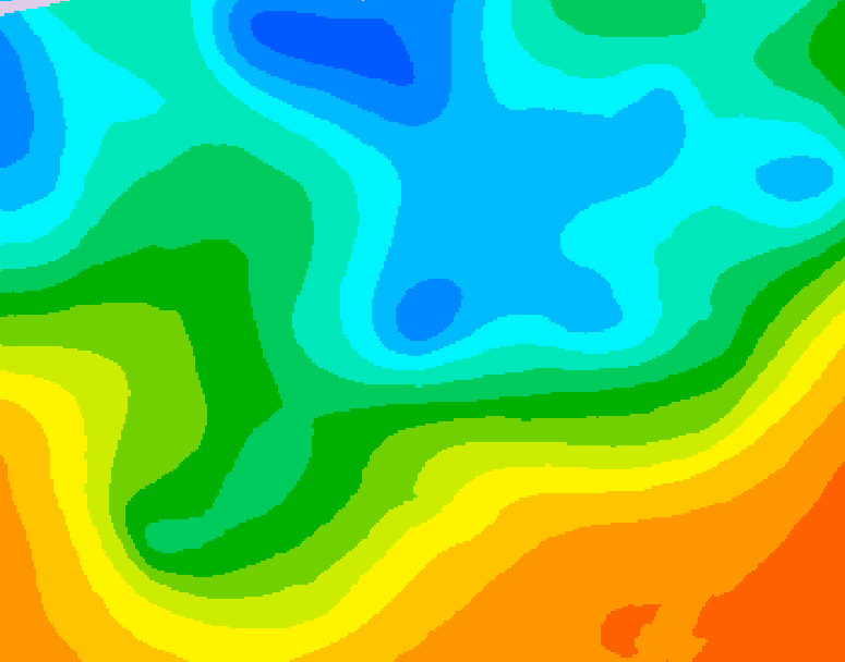 GDPS 500 millibar geopotential height 018 hour forecast chart for Canada based on 2026/05/17 0000Z data