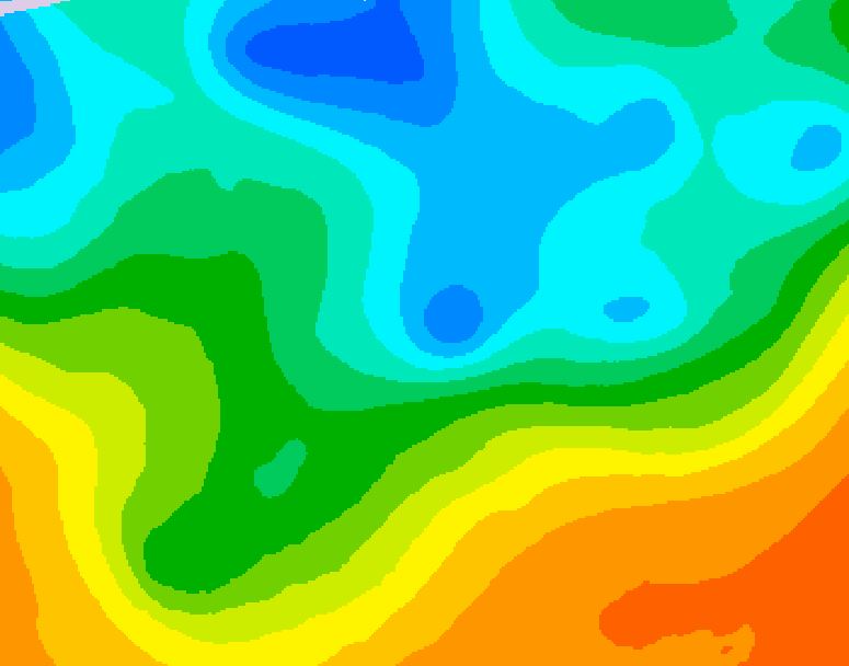 GDPS 500 millibar geopotential height 024 hour forecast chart for Canada based on 2026/05/17 0000Z data