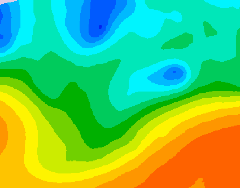 GDPS 500 millibar geopotential height 060 hour forecast chart for Canada based on 2026/05/17 0000Z data