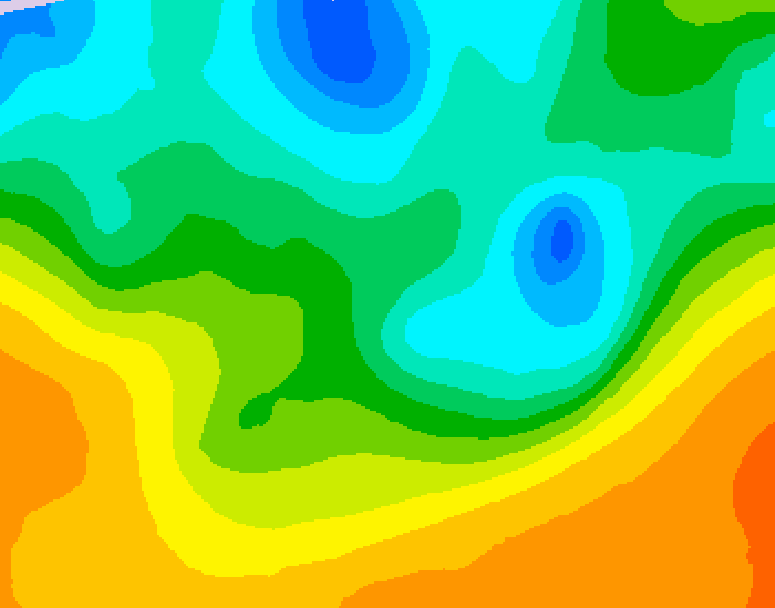 GDPS 500 millibar geopotential height 102 hour forecast chart for Canada based on 2026/05/17 0000Z data