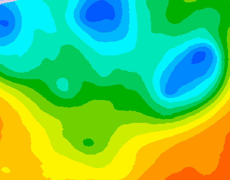 GDPS 500 millibar geopotential height 132 hour forecast chart for Canada based on 2026/05/17 0000Z data