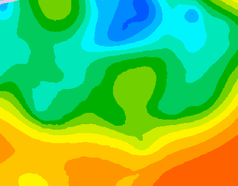 GDPS 500 millibar geopotential height 222 hour forecast chart for Canada based on 2026/05/17 0000Z data
