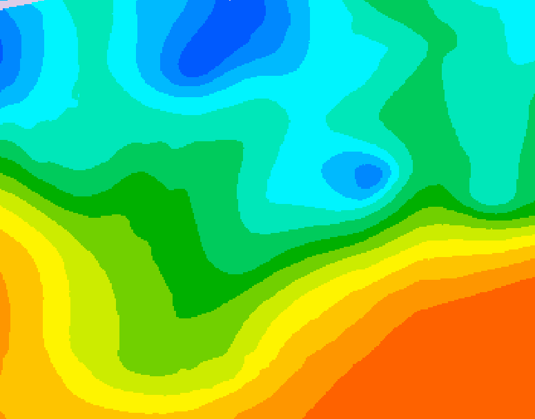 GDPS 500 millibar geopotential height 036 hour forecast chart for Canada based on 2026/05/17 1200Z data