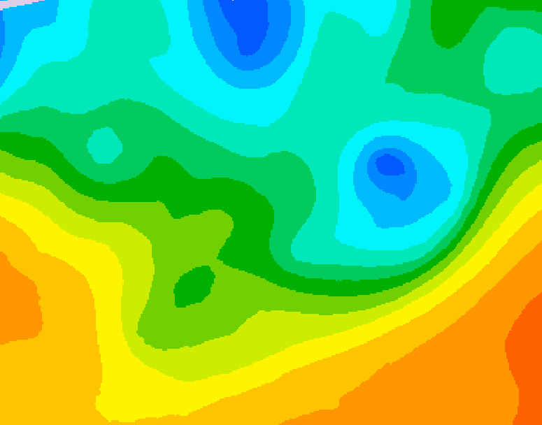 GDPS 500 millibar geopotential height 096 hour forecast chart for Canada based on 2026/05/17 1200Z data