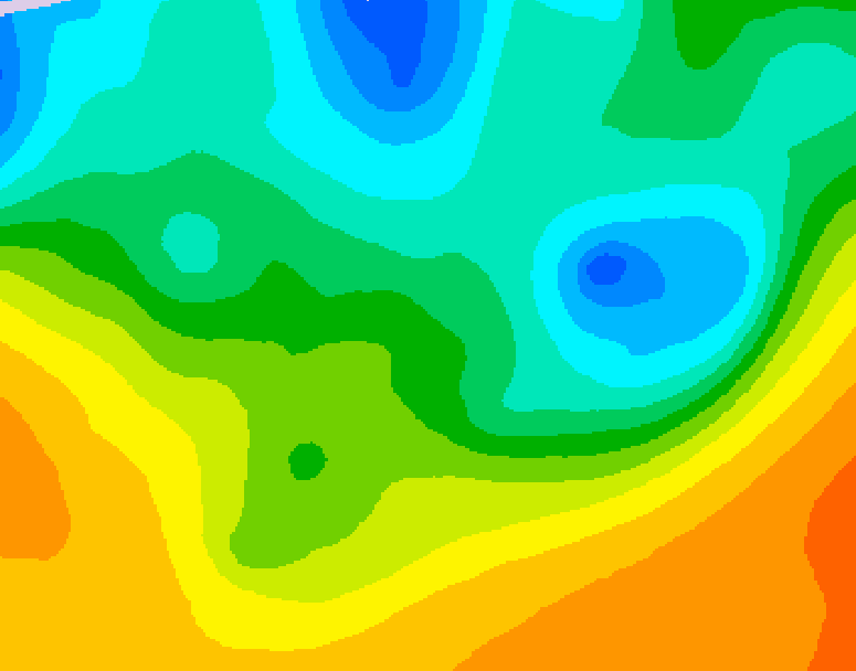 GDPS 500 millibar geopotential height 102 hour forecast chart for Canada based on 2026/05/17 1200Z data