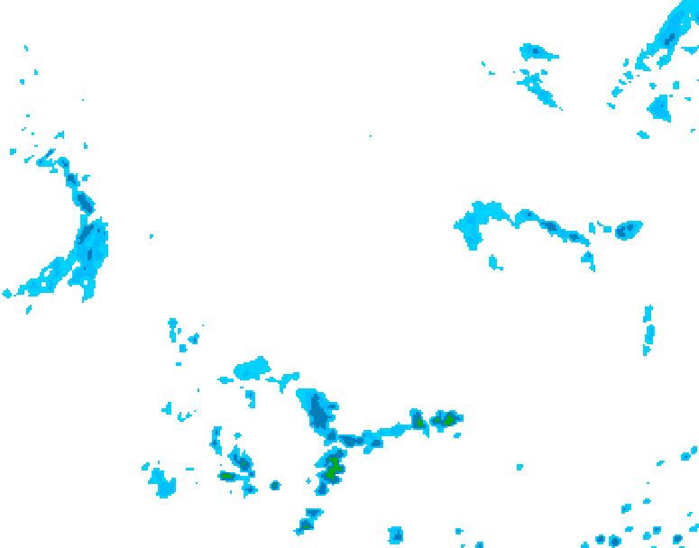 GDPS precipitation 012 hour forecast chart for Canada based on 2026/05/17 1200Z data