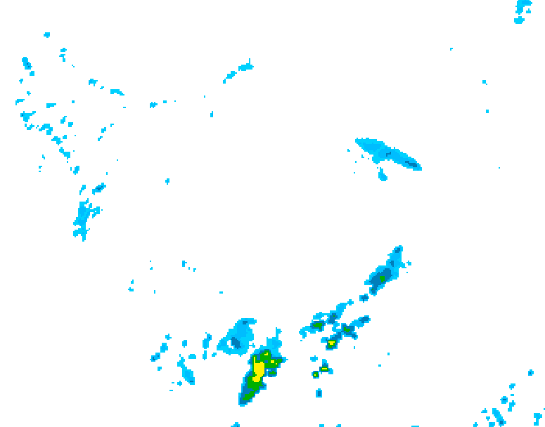 GDPS precipitation 036 hour forecast chart for Canada based on 2026/05/17 1200Z data