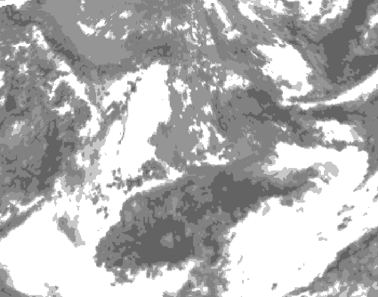 GDPS total cloud 042 hour forecast chart for Canada based on 2026/05/17 0000Z data