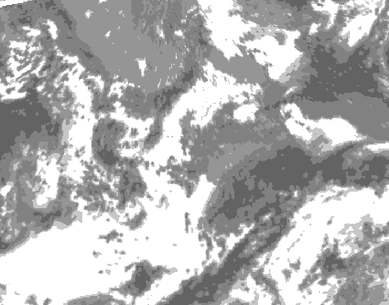 GDPS total cloud 078 hour forecast chart for Canada based on 2026/05/17 0000Z data