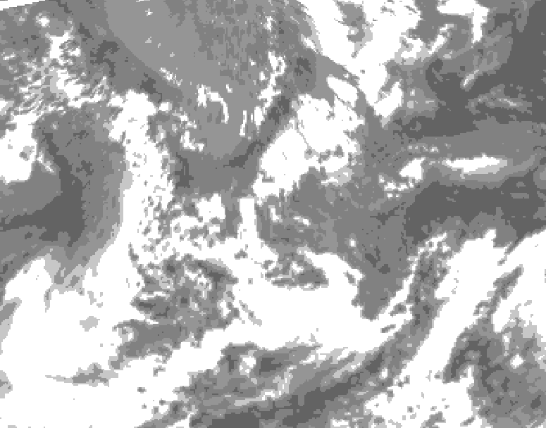GDPS total cloud 096 hour forecast chart for Canada based on 2026/05/17 0000Z data