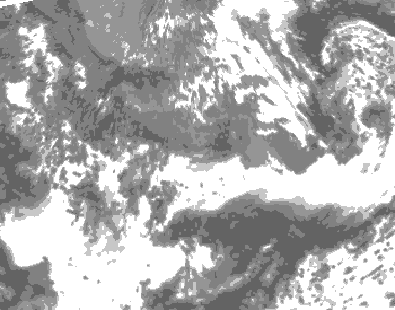 GDPS total cloud 156 hour forecast chart for Canada based on 2026/05/17 0000Z data