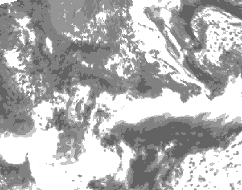 GDPS total cloud 162 hour forecast chart for Canada based on 2026/05/17 0000Z data