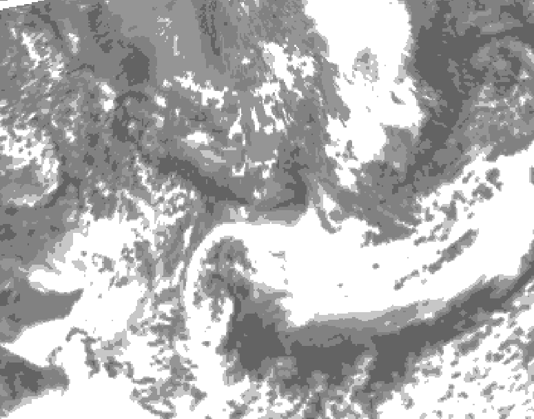 GDPS total cloud 132 hour forecast chart for Canada based on 2026/05/17 1200Z data
