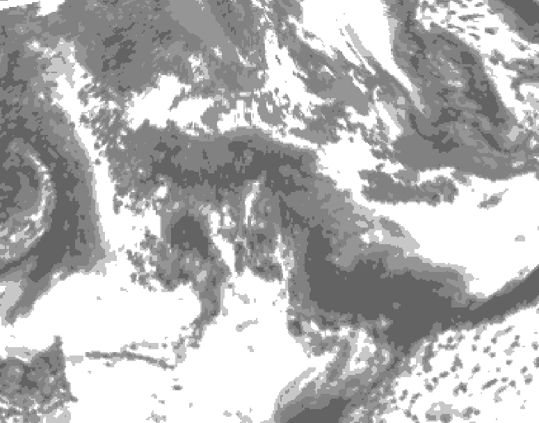 GDPS total cloud 174 hour forecast chart for Canada based on 2026/05/17 1200Z data