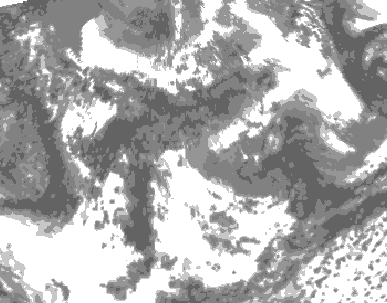 GDPS total cloud 240 hour forecast chart for Canada based on 2026/05/17 1200Z data