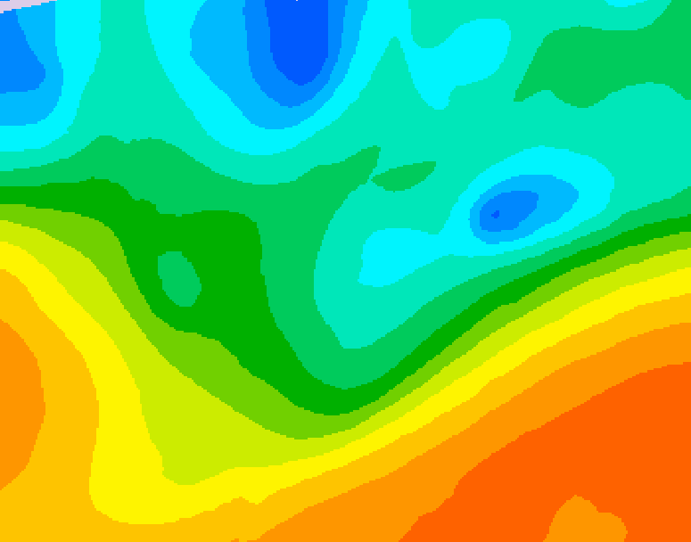GDPS 500 millibar geopotential height 048 hour forecast chart for Canada based on 2026/05/18 0000Z data