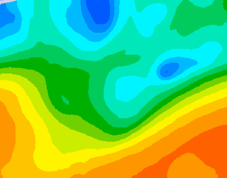 GDPS 500 millibar geopotential height 054 hour forecast chart for Canada based on 2026/05/18 0000Z data