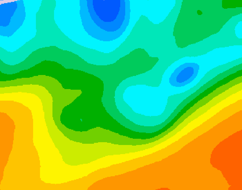 GDPS 500 millibar geopotential height 066 hour forecast chart for Canada based on 2026/05/18 0000Z data