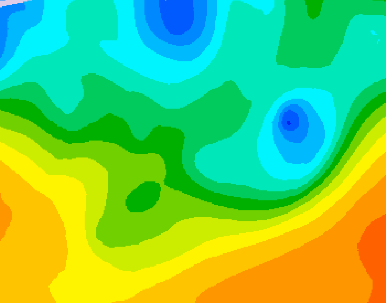 GDPS 500 millibar geopotential height 084 hour forecast chart for Canada based on 2026/05/18 0000Z data