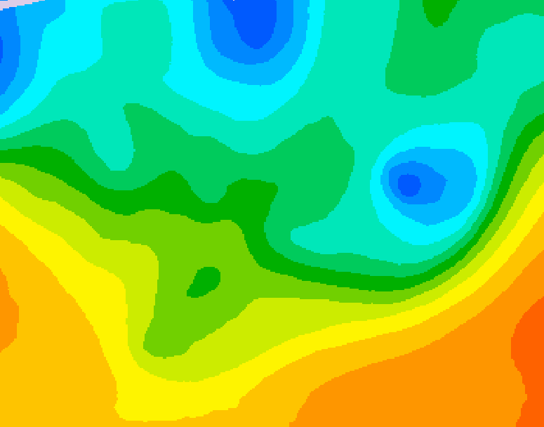 GDPS 500 millibar geopotential height 090 hour forecast chart for Canada based on 2026/05/18 0000Z data
