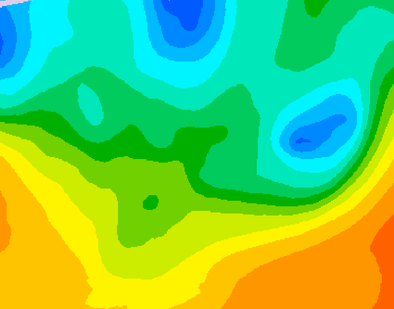 GDPS 500 millibar geopotential height 096 hour forecast chart for Canada based on 2026/05/18 0000Z data