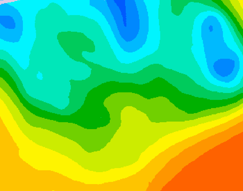 GDPS 500 millibar geopotential height 132 hour forecast chart for Canada based on 2026/05/18 0000Z data