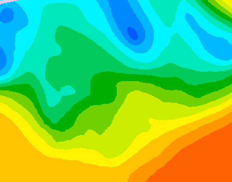 GDPS 500 millibar geopotential height 150 hour forecast chart for Canada based on 2026/05/18 0000Z data