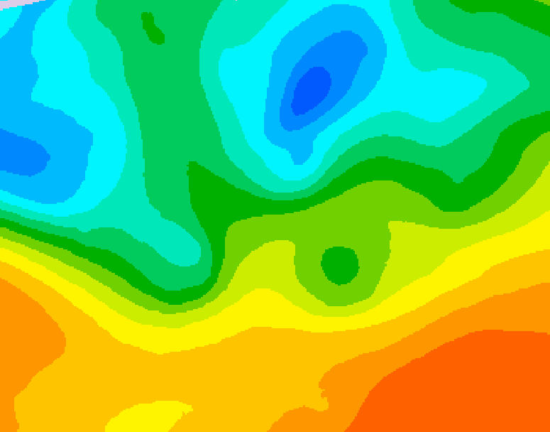 GDPS 500 millibar geopotential height 222 hour forecast chart for Canada based on 2026/05/18 0000Z data