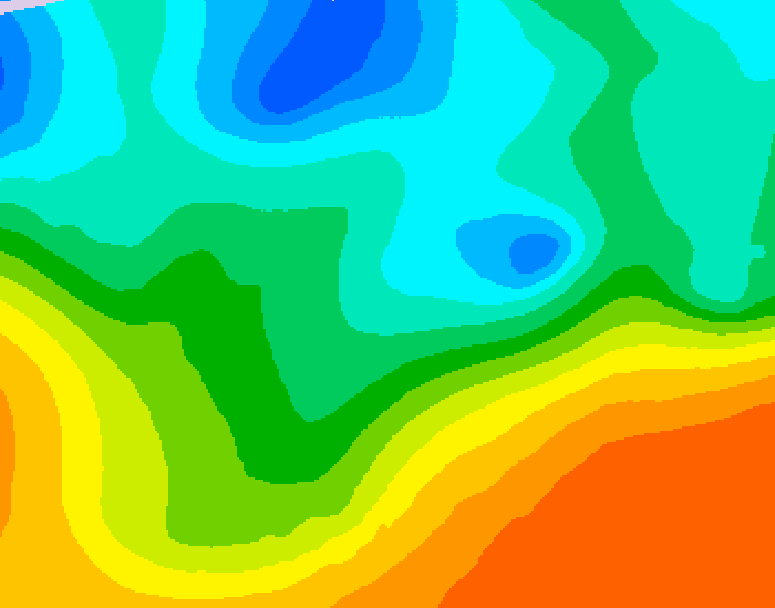 GDPS 500 millibar geopotential height 012 hour forecast chart for Canada based on 2026/05/18 1200Z data